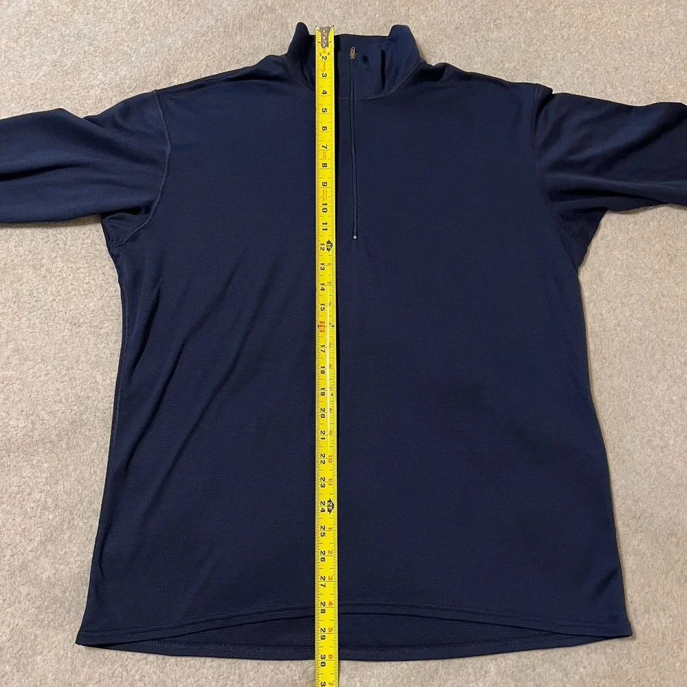 Vtg Patagonia Shirt Men Large Blue Capilene Base Layer Midweght 1/4 Zip Gorp 90s